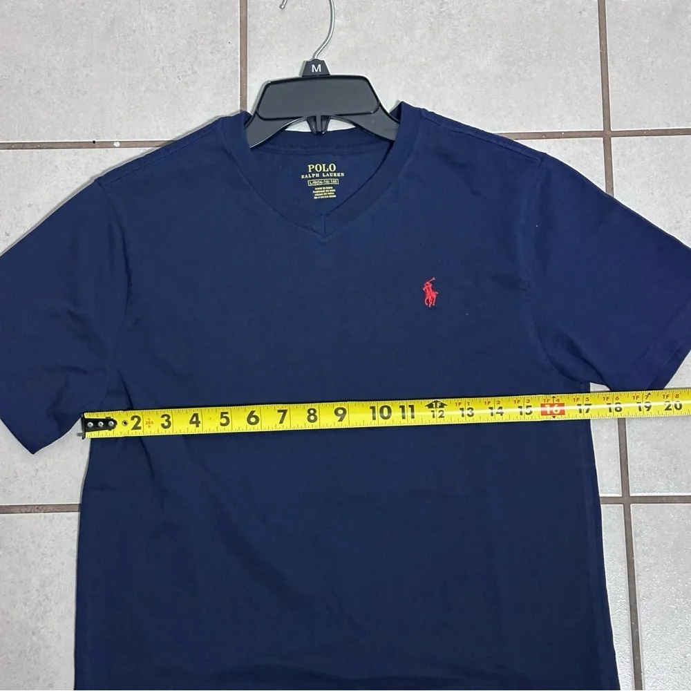Polo by Ralph Lauren‎ Kids Boys Dark Blue V-Neck Tee Size L(14-16)